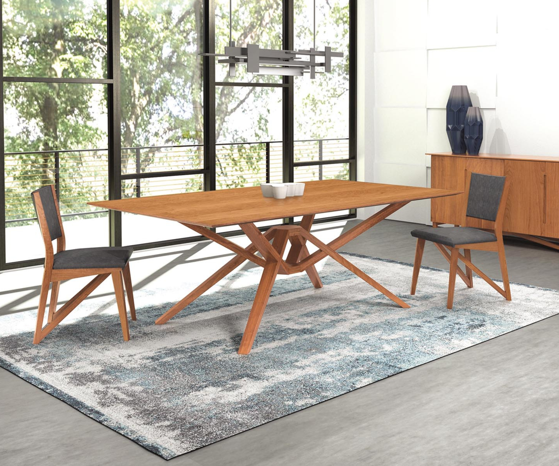 Exeter Fixed Top Table in Cherry