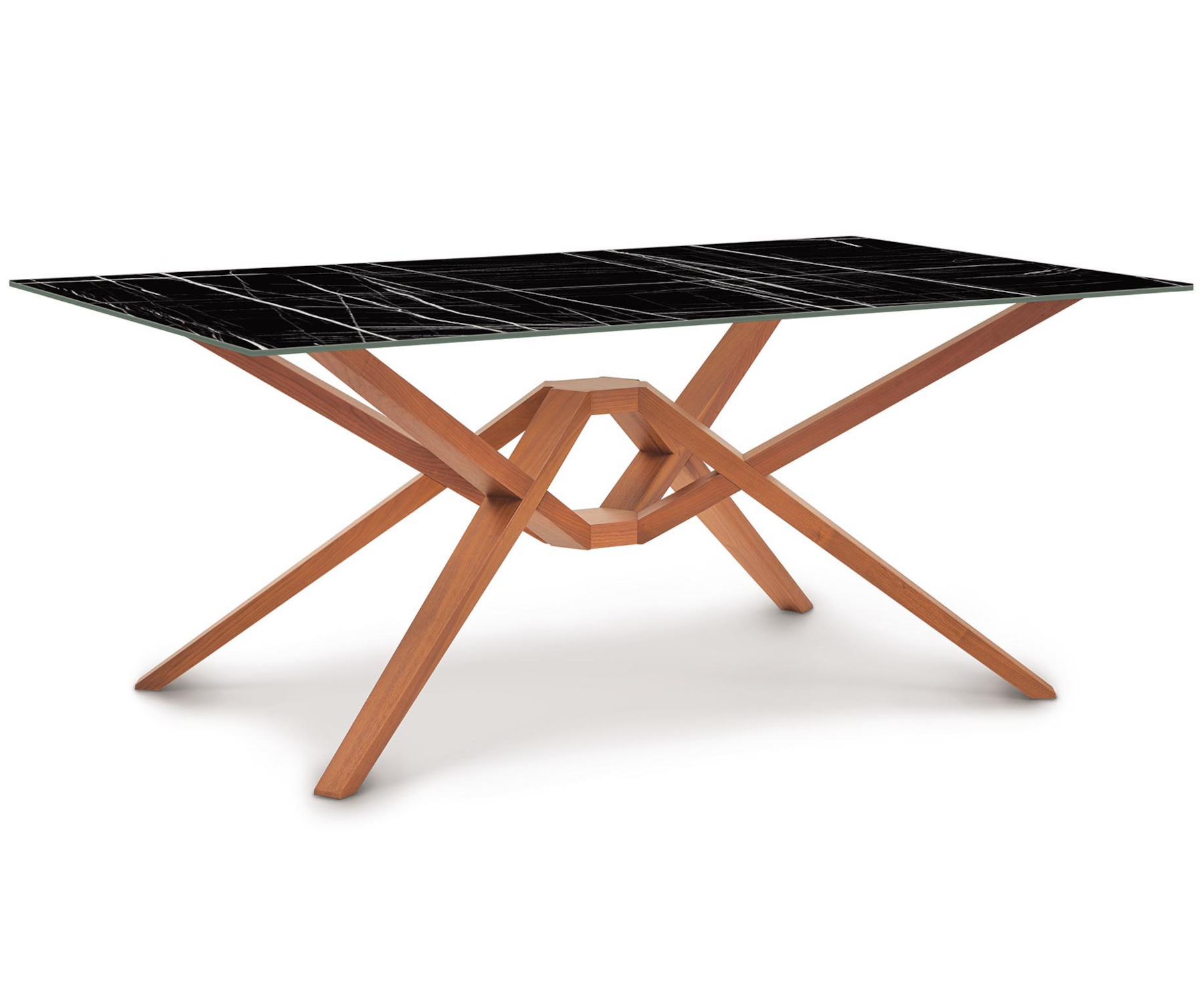 Exeter 42" x 72" Cherry Table with Sahara Noir Sintered Stone Top