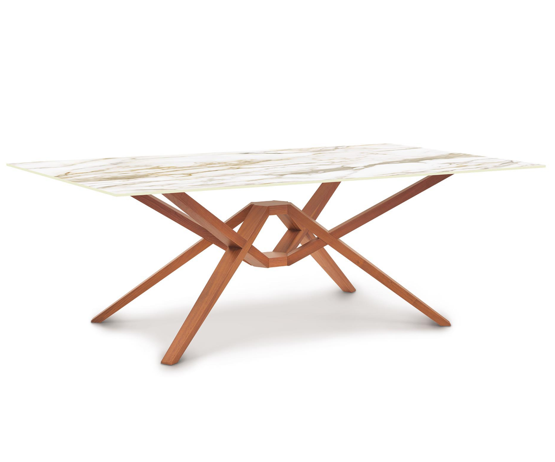 Exeter 48" x 84" Cherry Table with Macchia Vecchia Sintered Stone Top