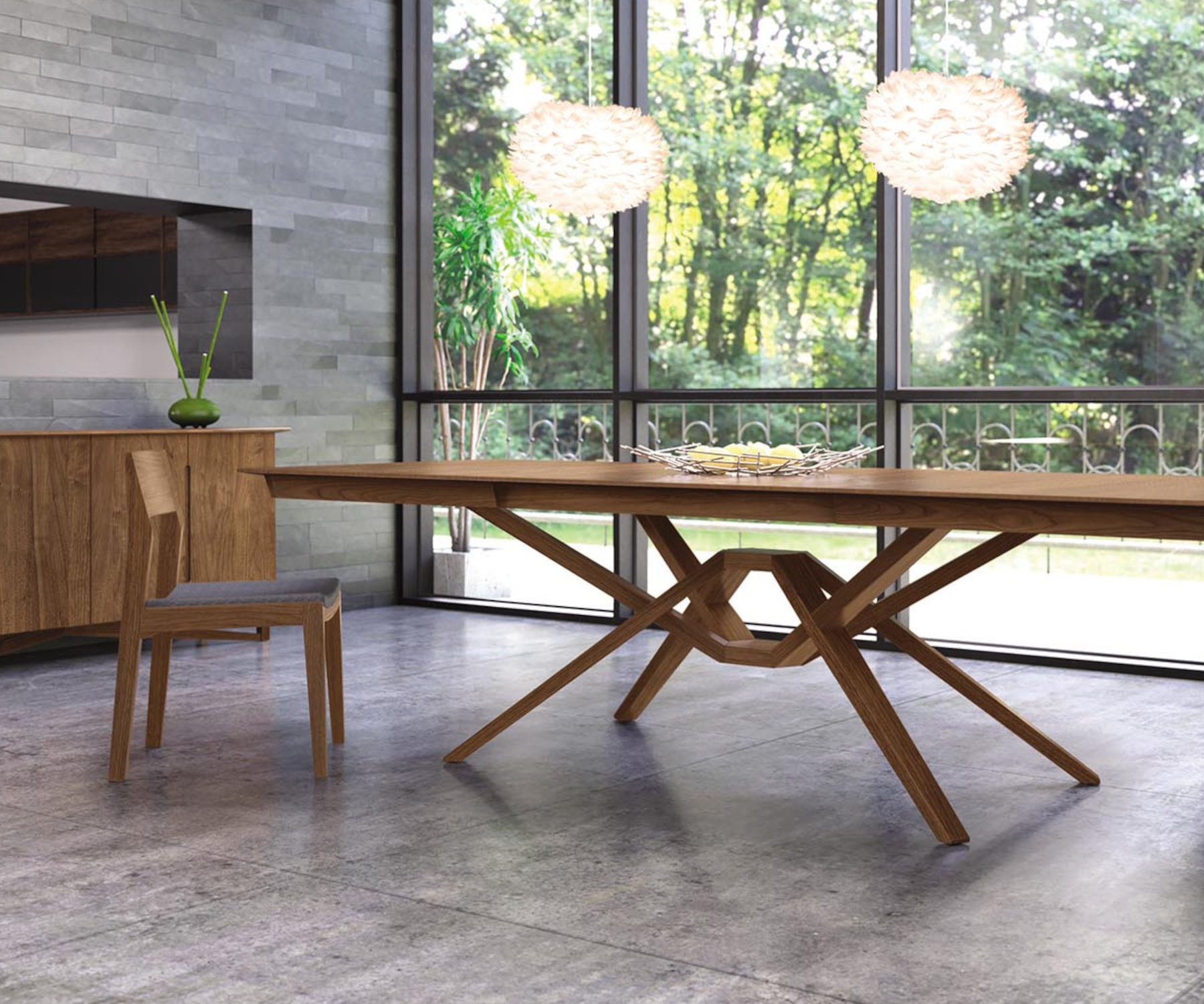 Iso Chairs in Walnut with Exeter Table