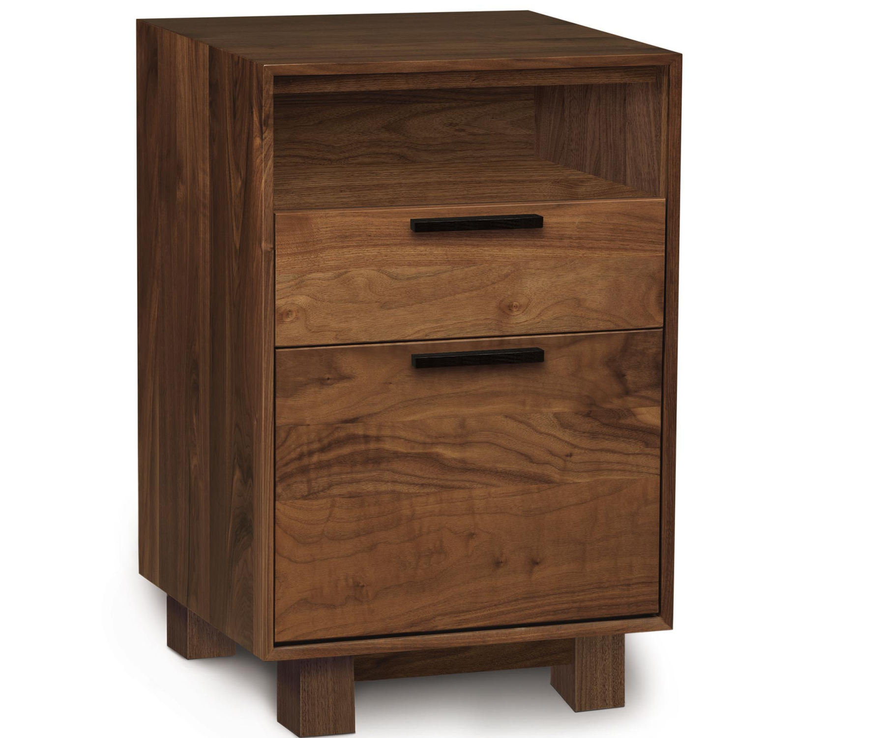 Linear Narrow File with Cubby in Walnut