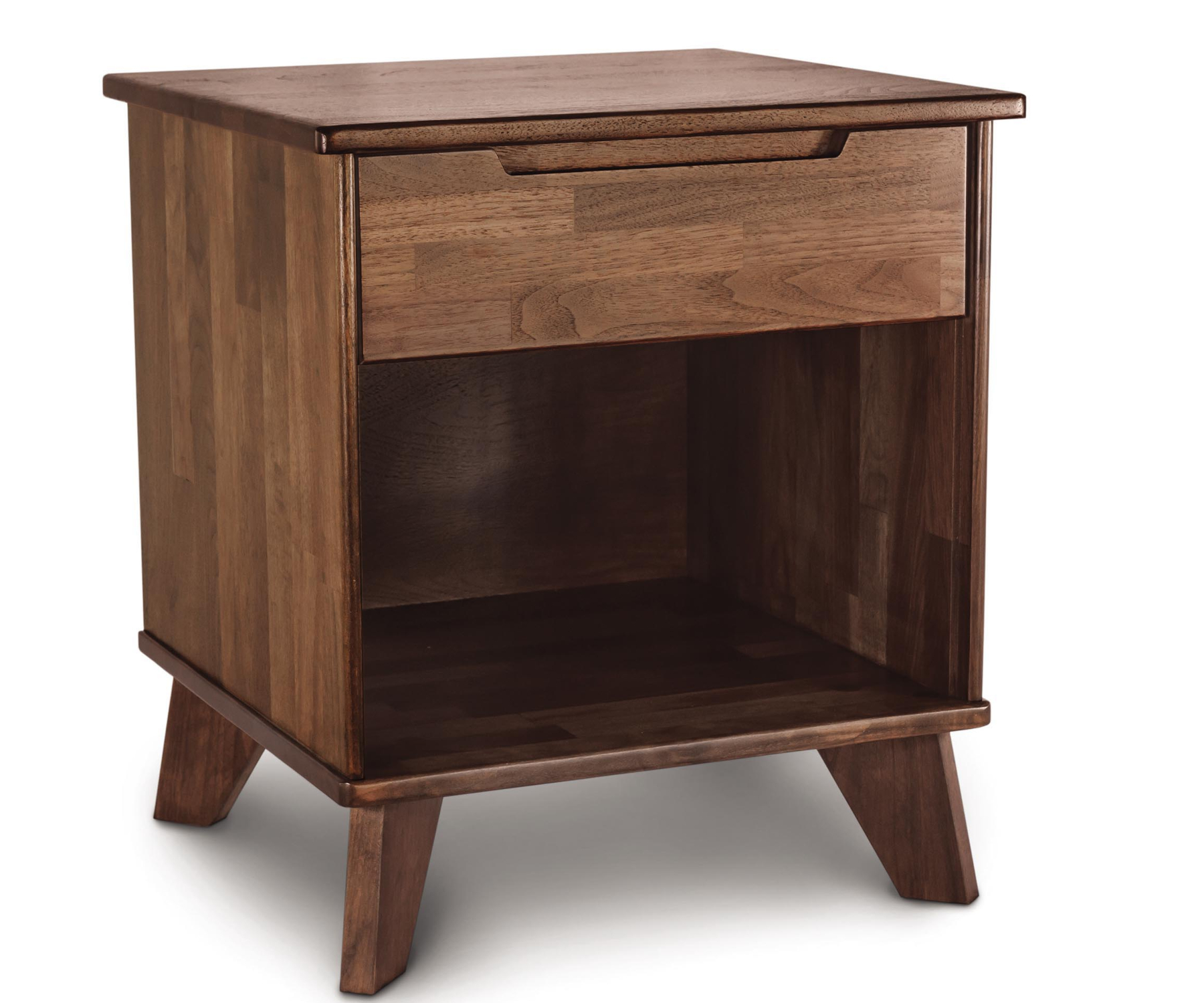 Linn 1-Drawer Nightstand in Walnut