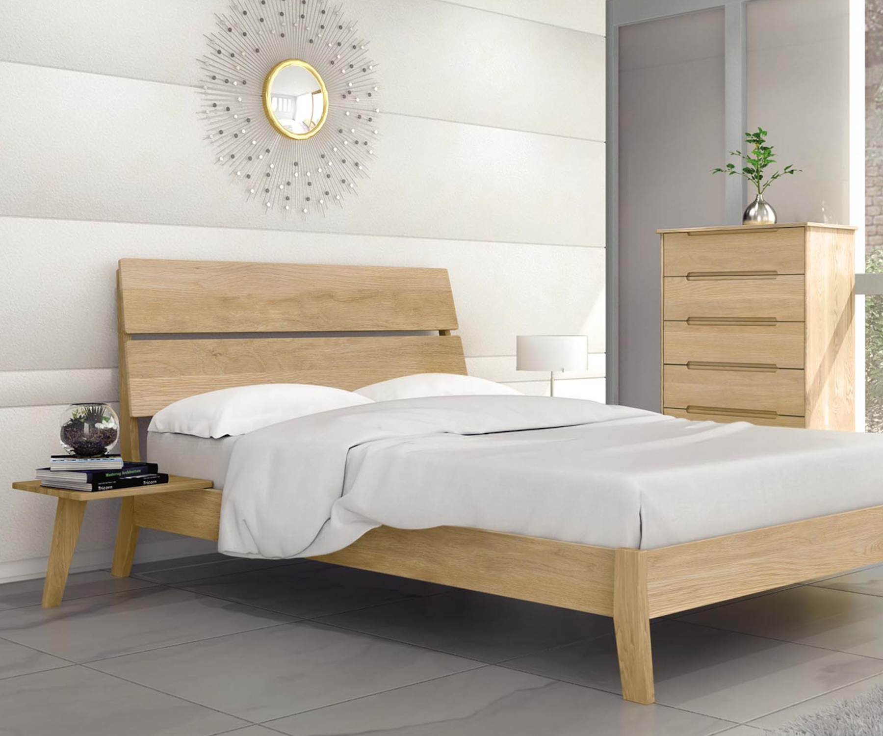 Linn Bedroom in Natural Oak