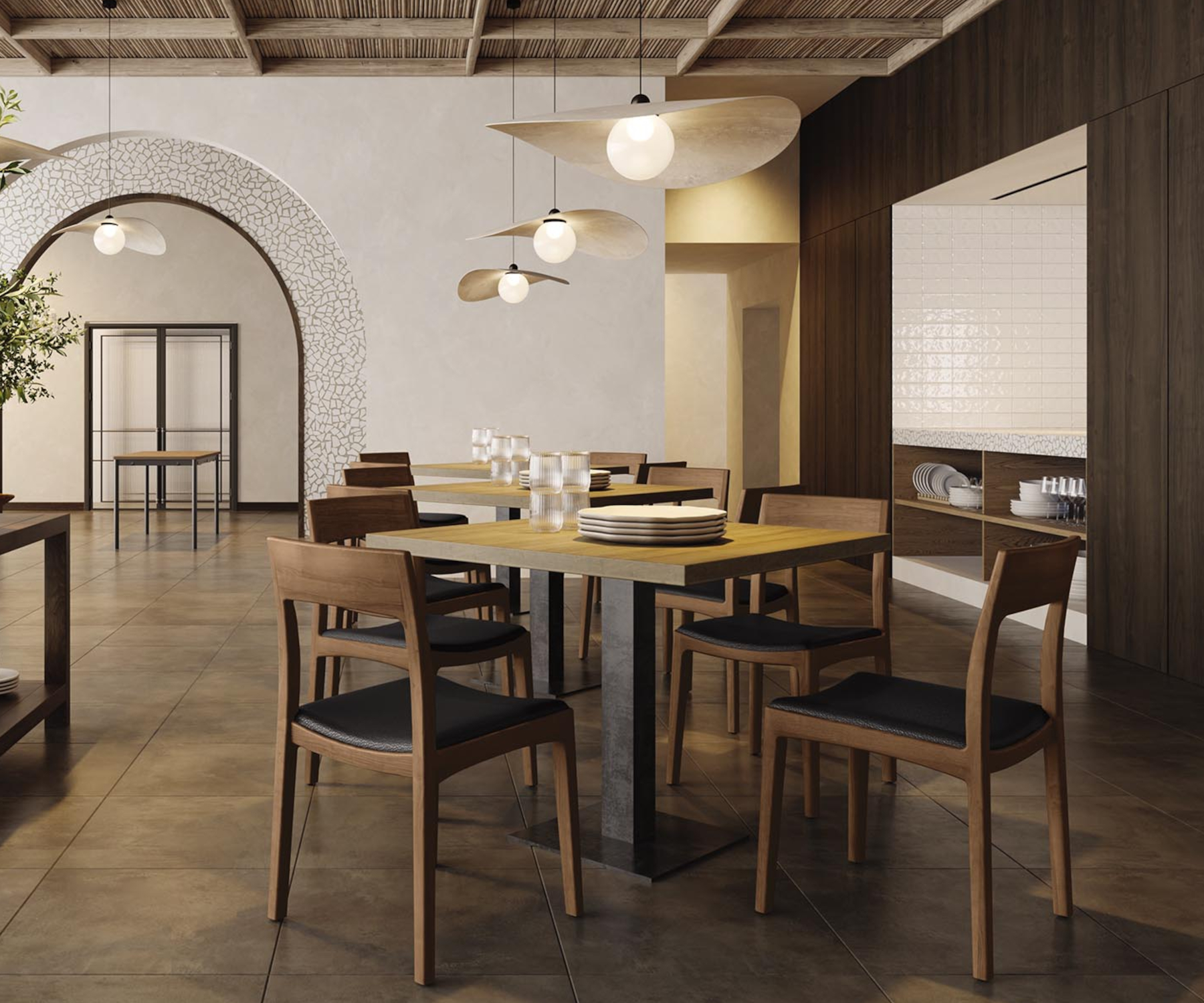 Lisse Upholstered Chairs in Walnut