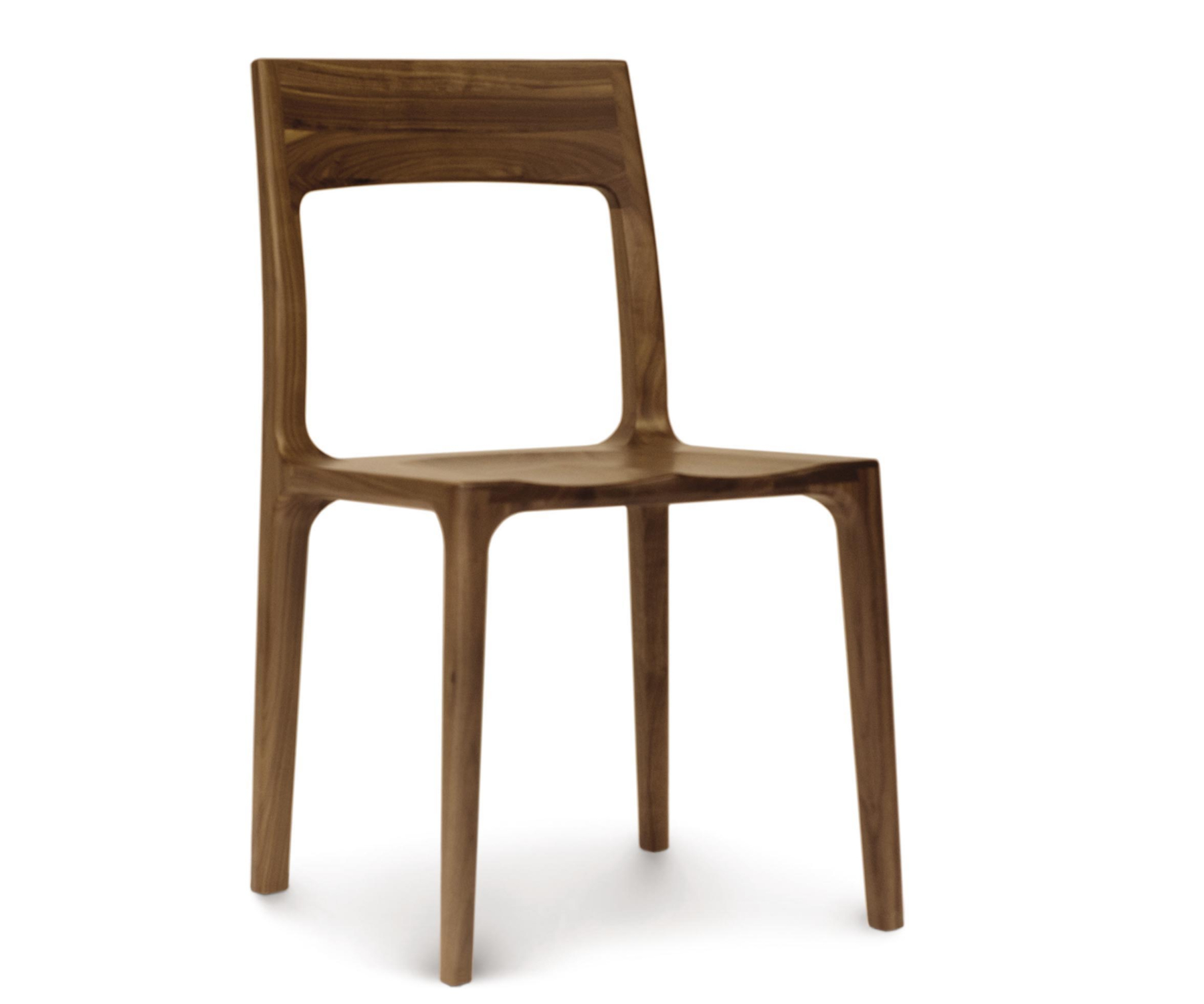 Lisse Wood Seat Chair in Walnut