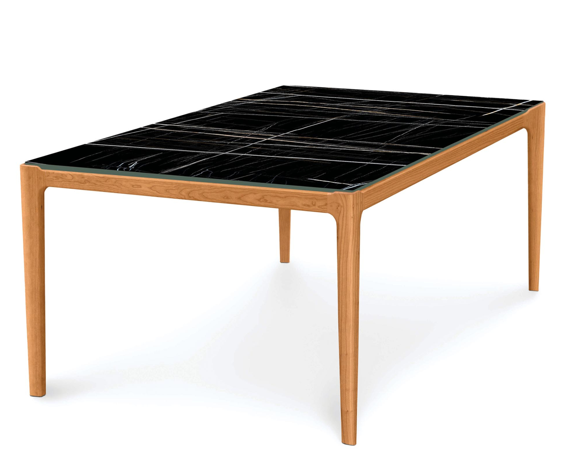Lisse Cherry Table with Sahara Noir Sintered Stone Top