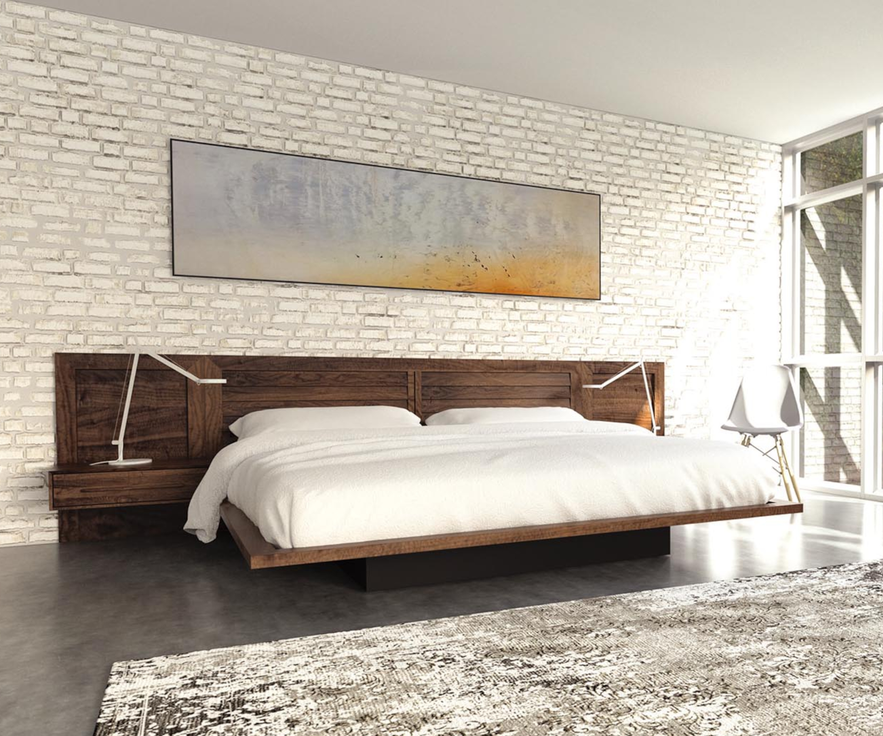 Moduluxe Bed in Walnut