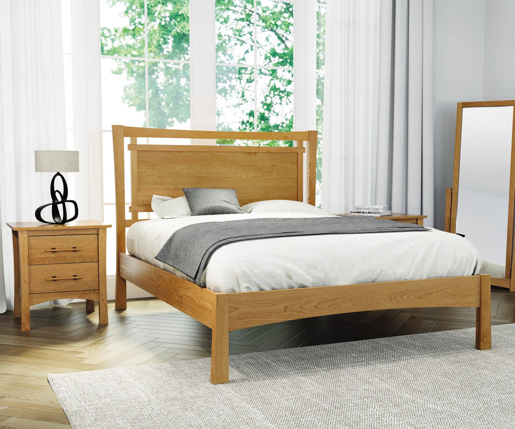Monterey Panel Bed in Cherry