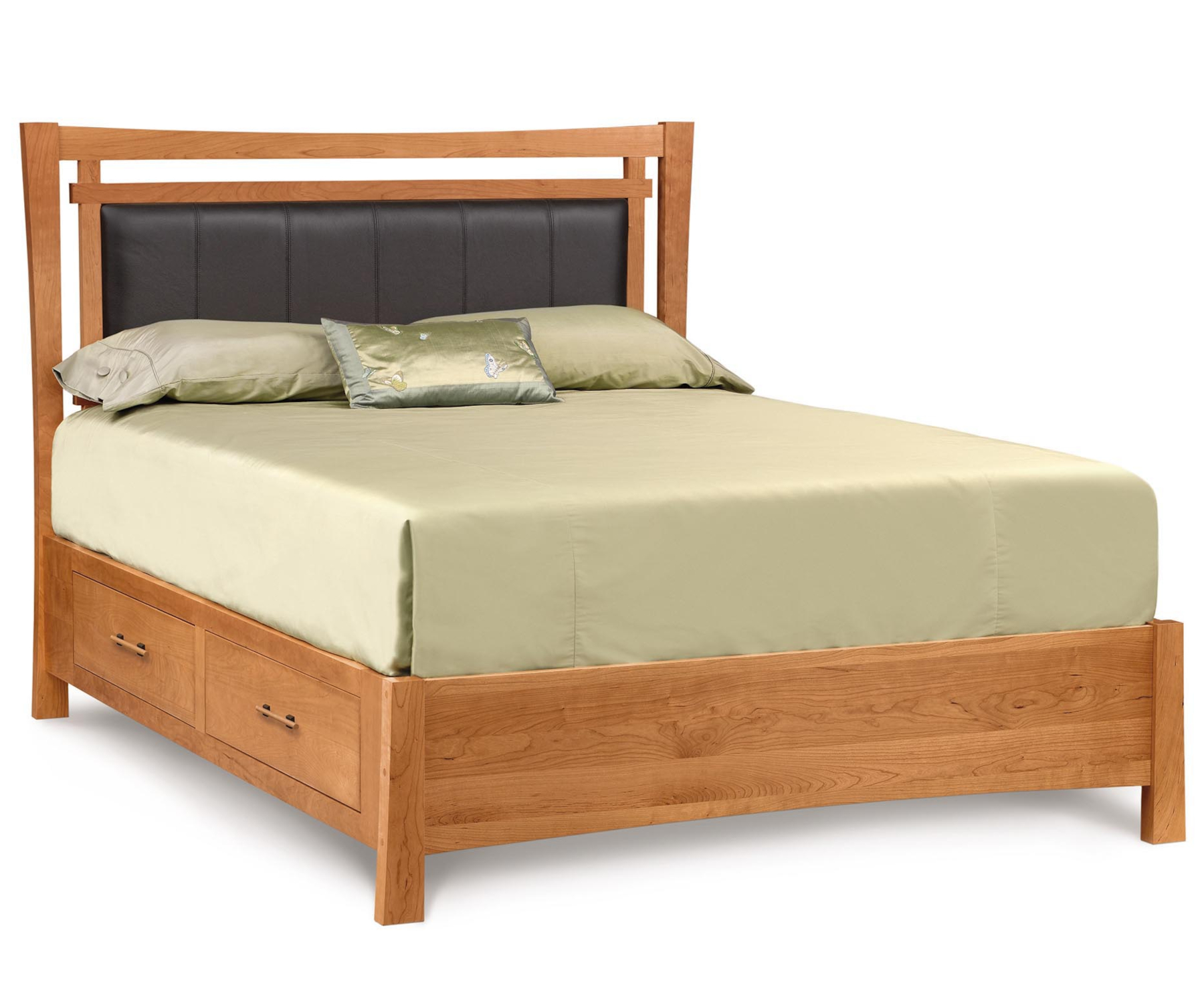 Monterey Upholstered Storage Bed in Cherry