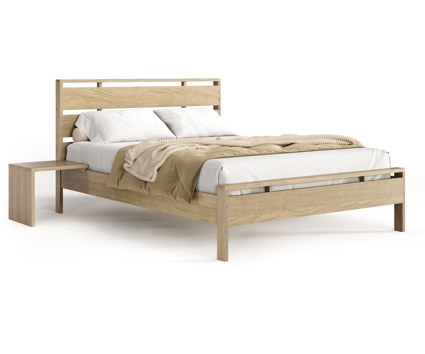 Oslo Bed with Attached Nightstand