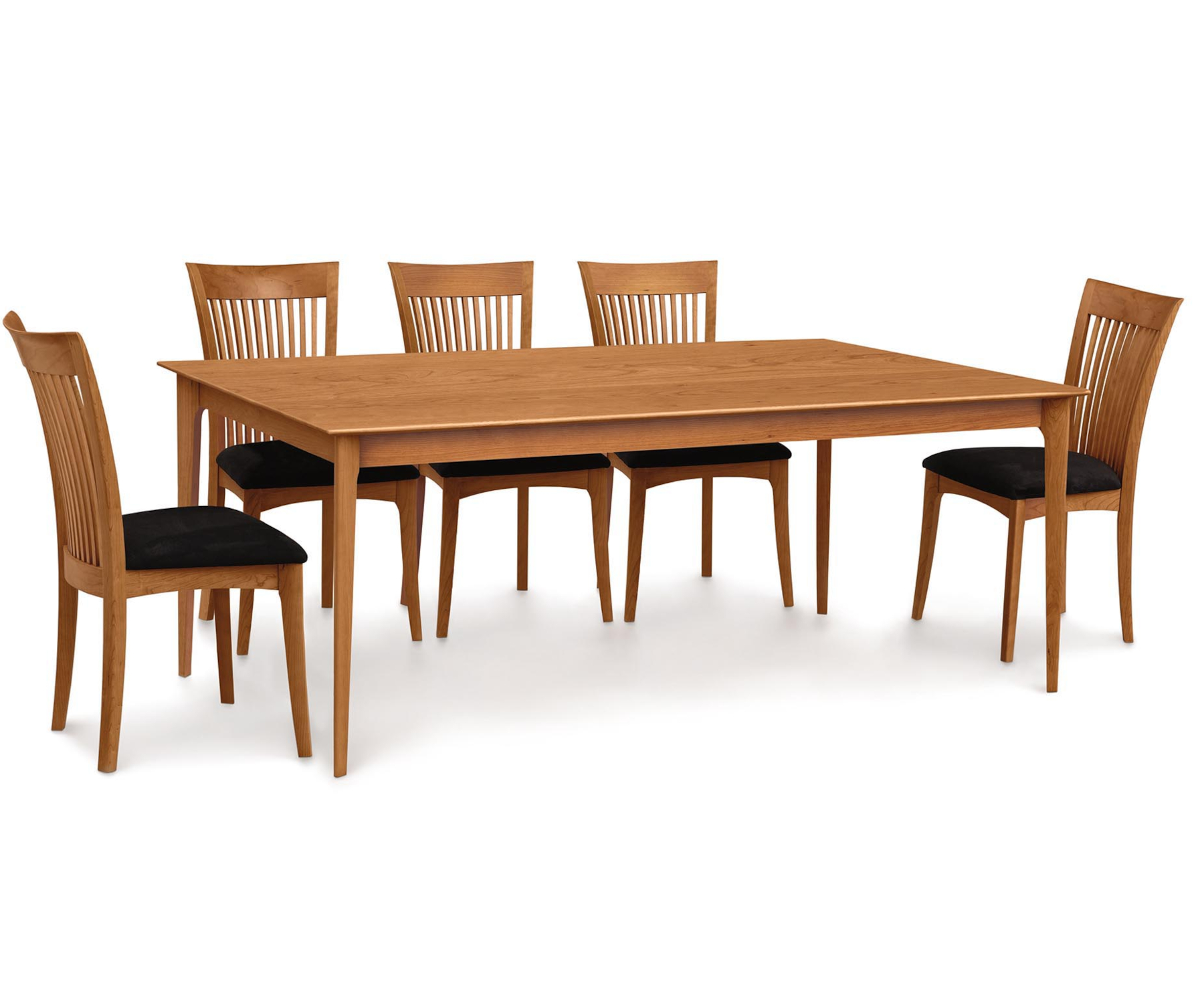 Sarah 40" x 78" Fixed Top Table with Sarah Chairs in Cherry