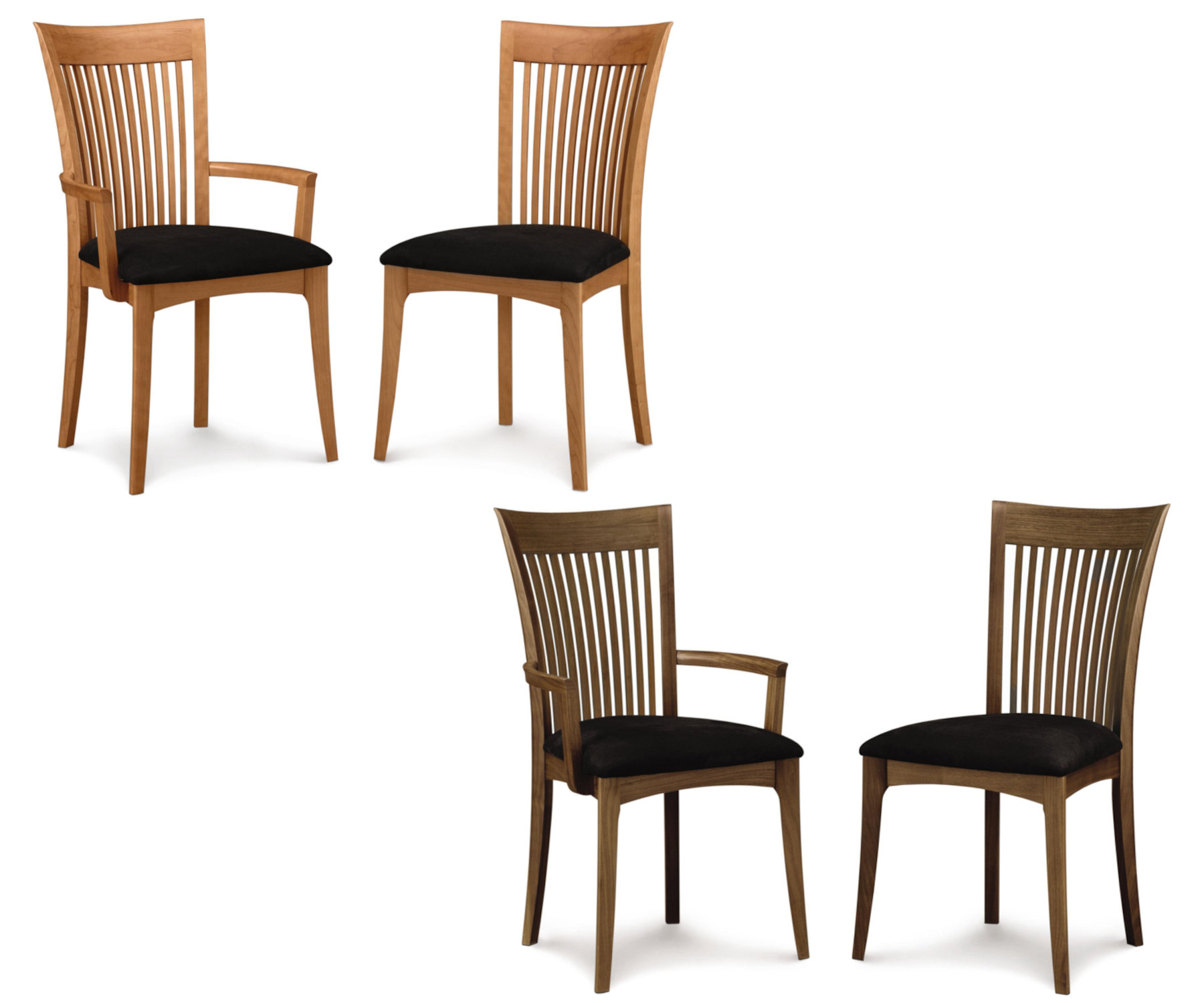 Sarah Chairs with Upholstered Seat by Copeland