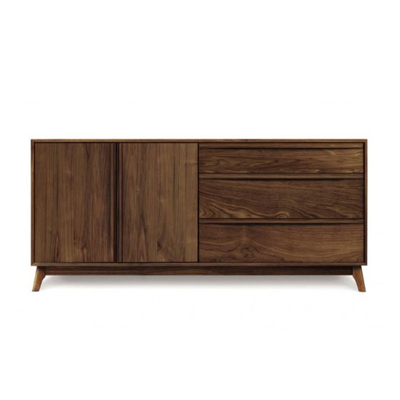 Copeland Catalina 3 Drawers on Right, 2 Doors on Left Dresser in Walnut