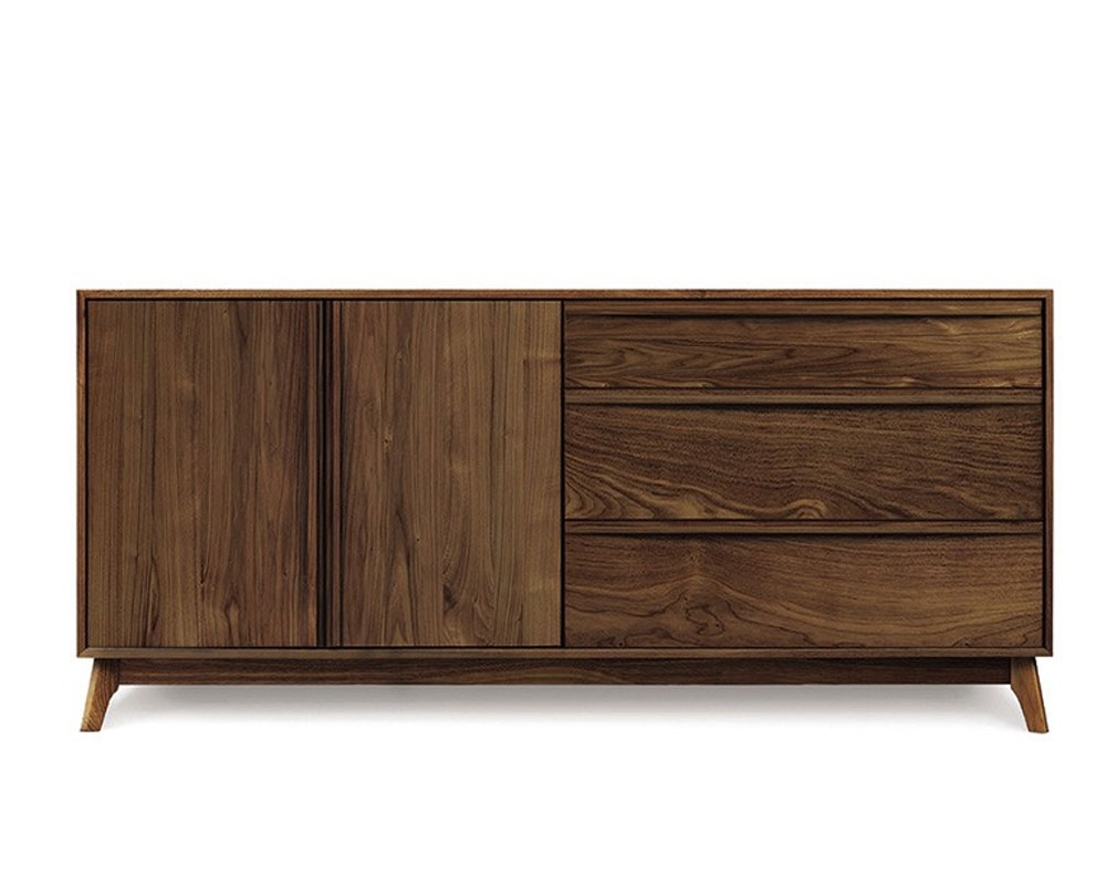 Copeland Catalina 3 Drawers on Right, 2 Doors on the Left Buffet in Walnut 