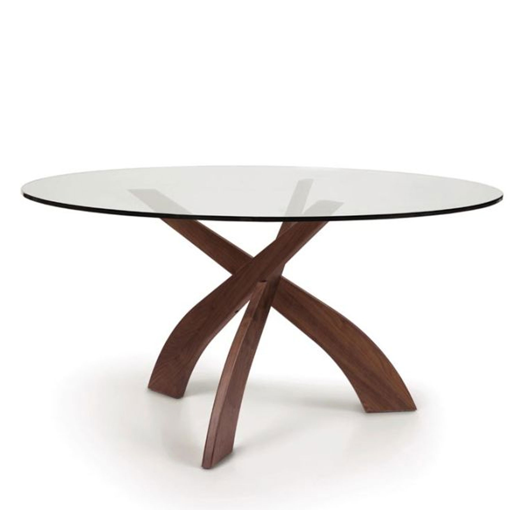 Copeland Entwine 60 inch Round Glass Top Table