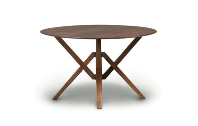 Copeland Exeter 48" Round Fixed Top Table in Walnut