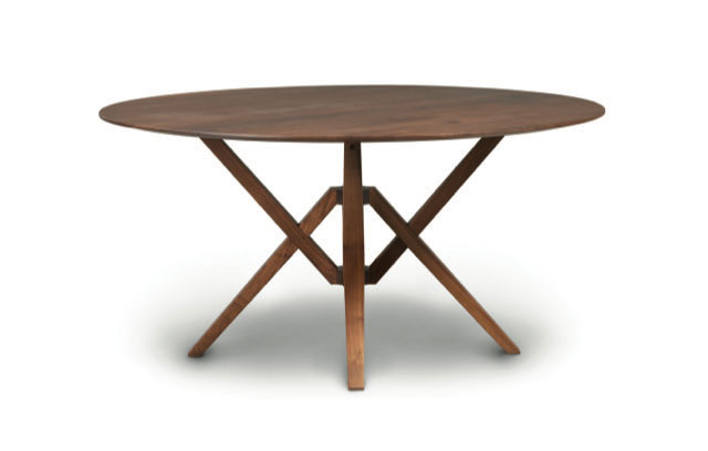 Copeland Exeter 60" Round Fixed Top Table in Walnut