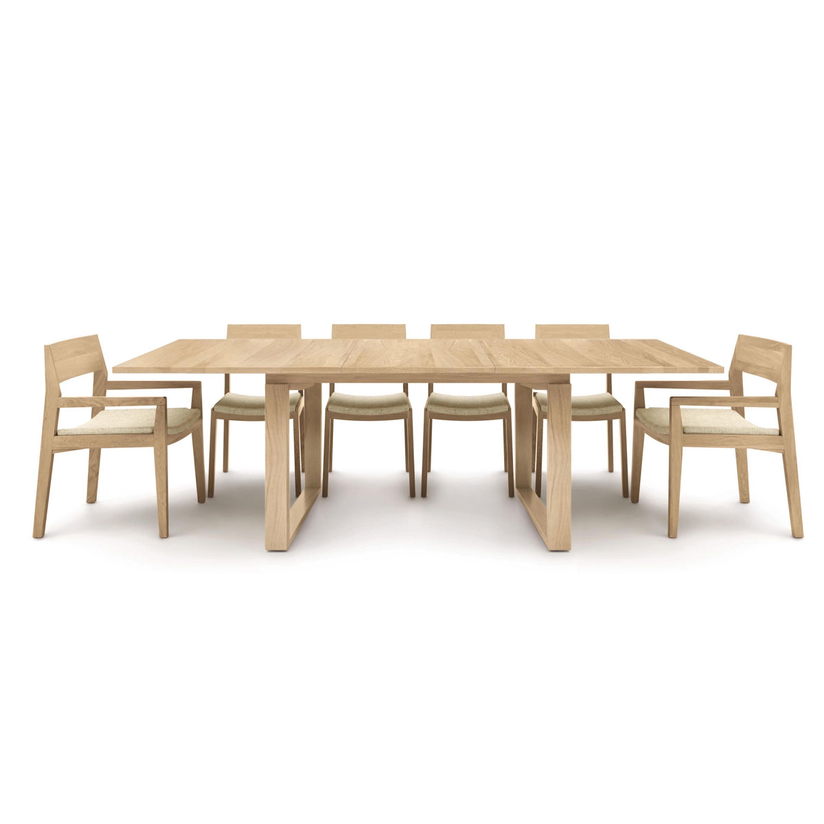 Copeland Iso 42" x 72" Extension Dining Table setting