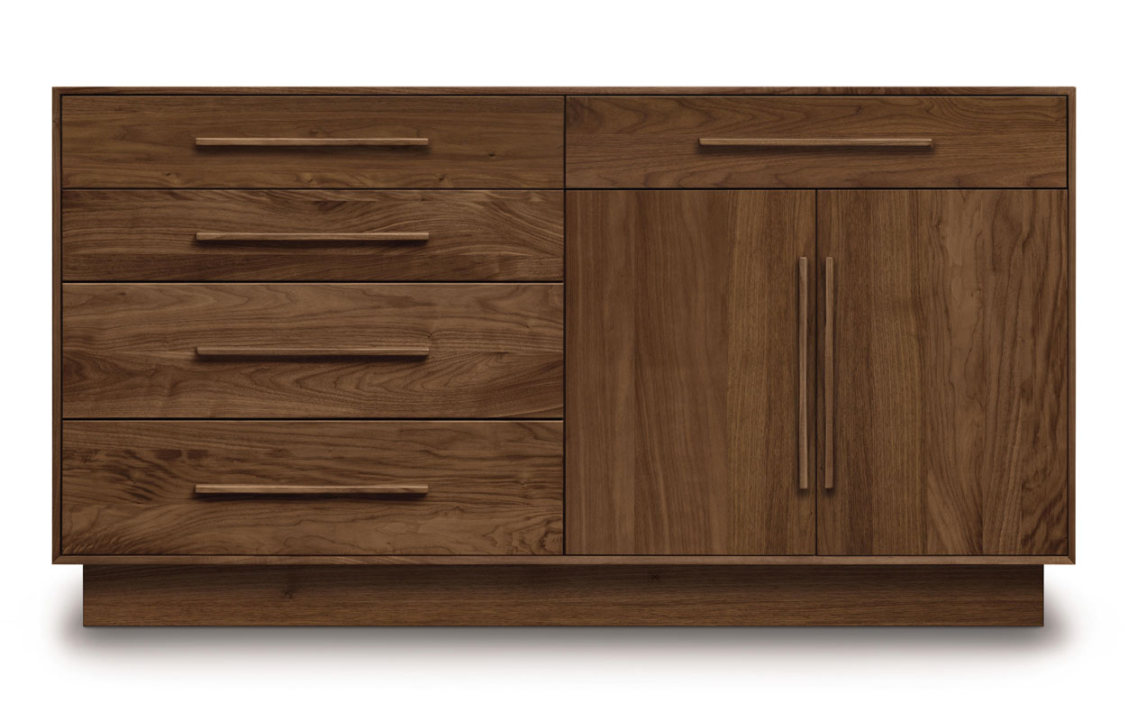Copeland Moduluxe 35inch Dresser with 4 Drawers on Left, 1 Drawer Over 2 Doors on Right 