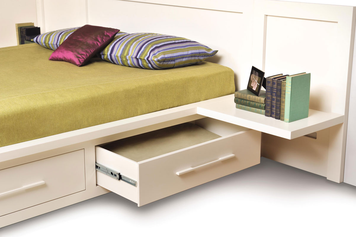 Moduluxe Storage Bed with Drawer Open