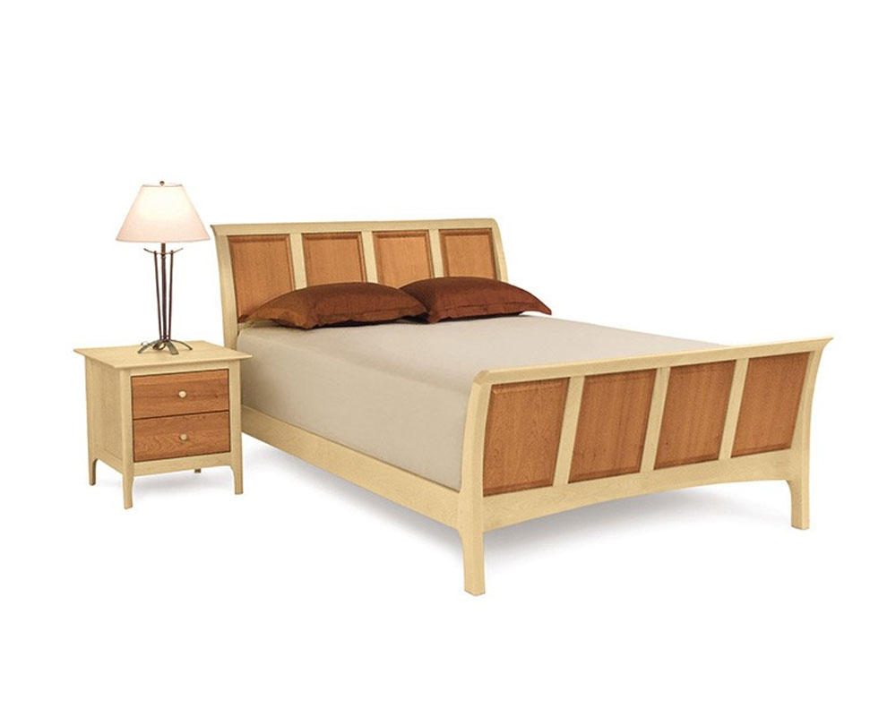 Copeland Sarah Sleigh 45" Bed with High Footboard in Cherry/Maple 