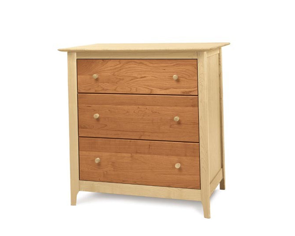 Copeland Sarah 3 Drawer Nightstand in Cherry/Maple  