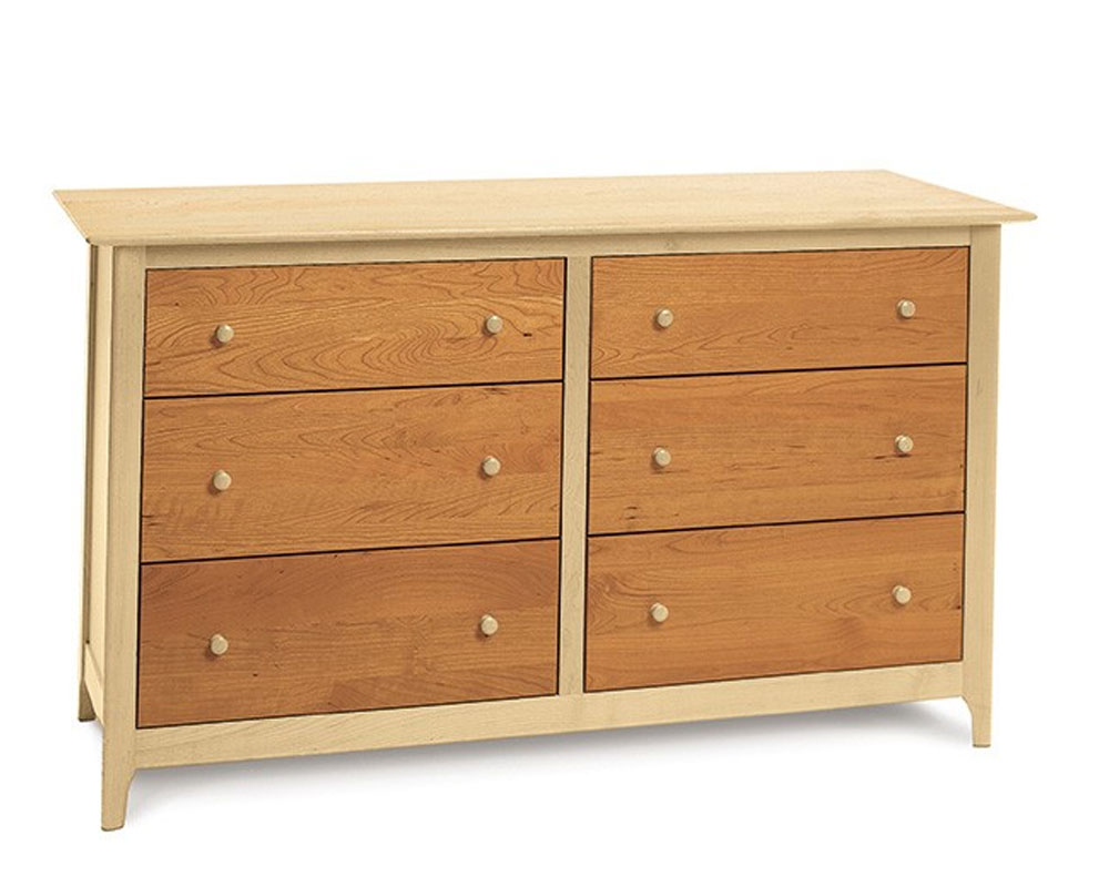 Copeland Sarah 6 Drawer Dresser in Cherry/Maple