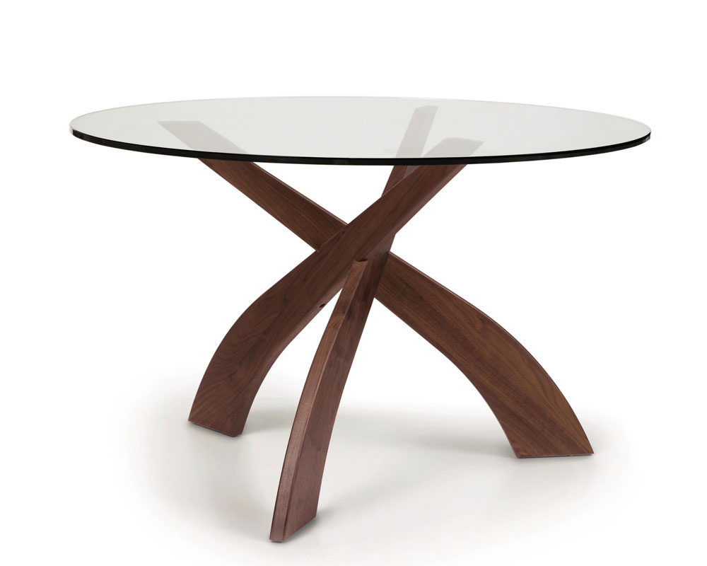 Copeland Entwine 48 inch Round Glass Top Table