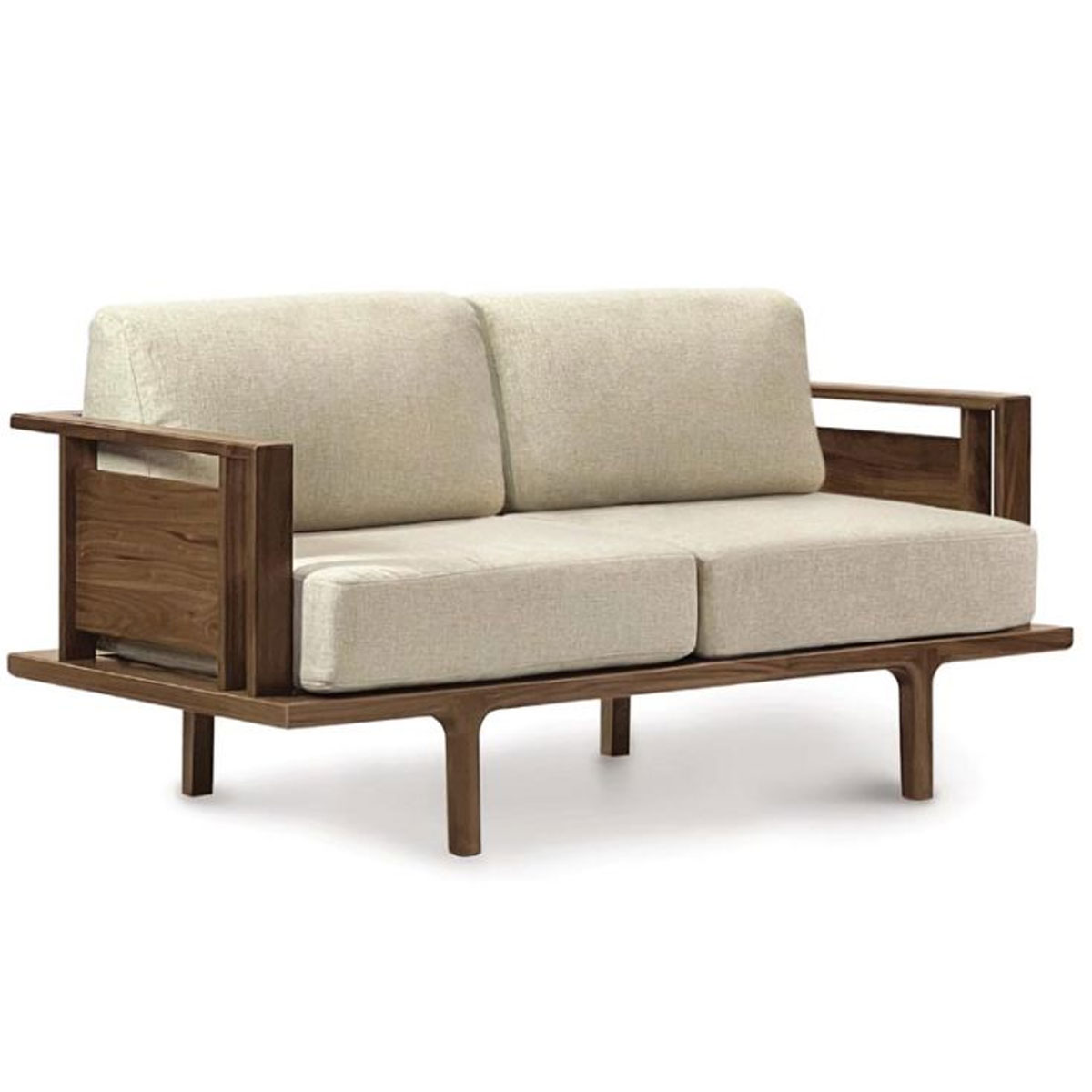 Copeland Sierra Loveseat with Wood Panels in Walnut