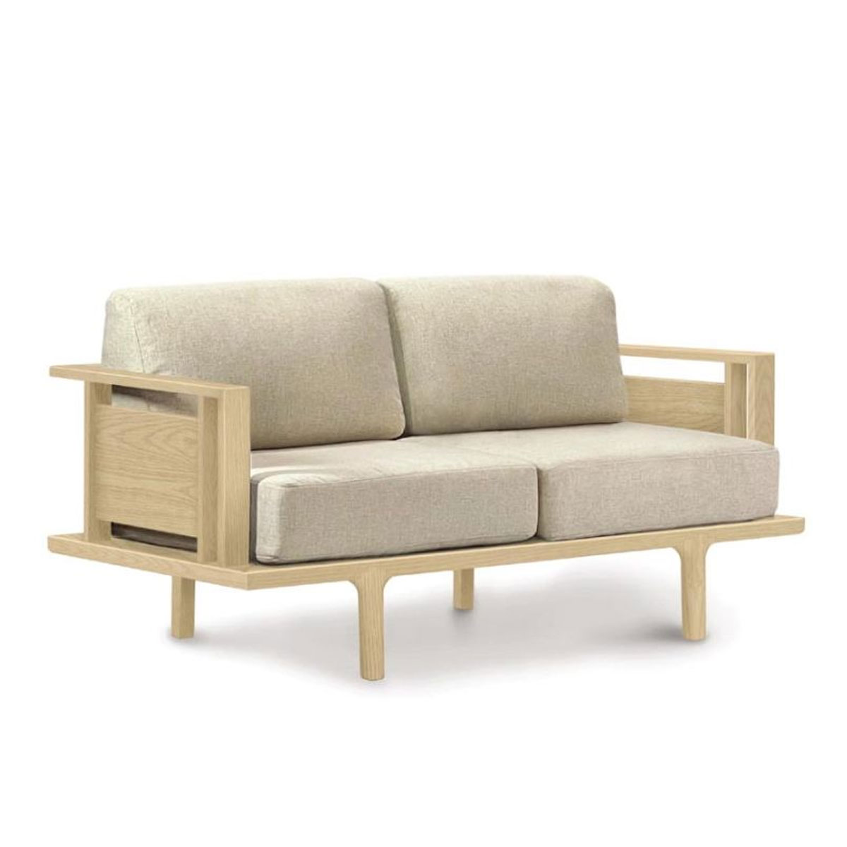 Copeland Sierra Loveseat with Wood Panels in Oak