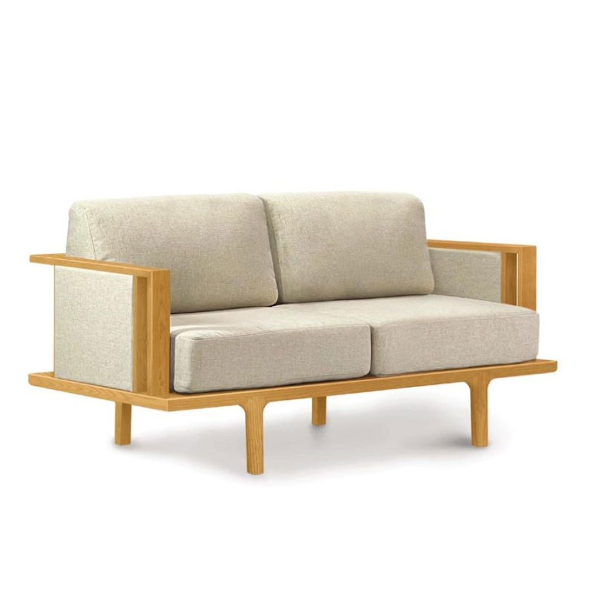 Copeland Sierra Loveseat with Upholstered Panels in Cherry