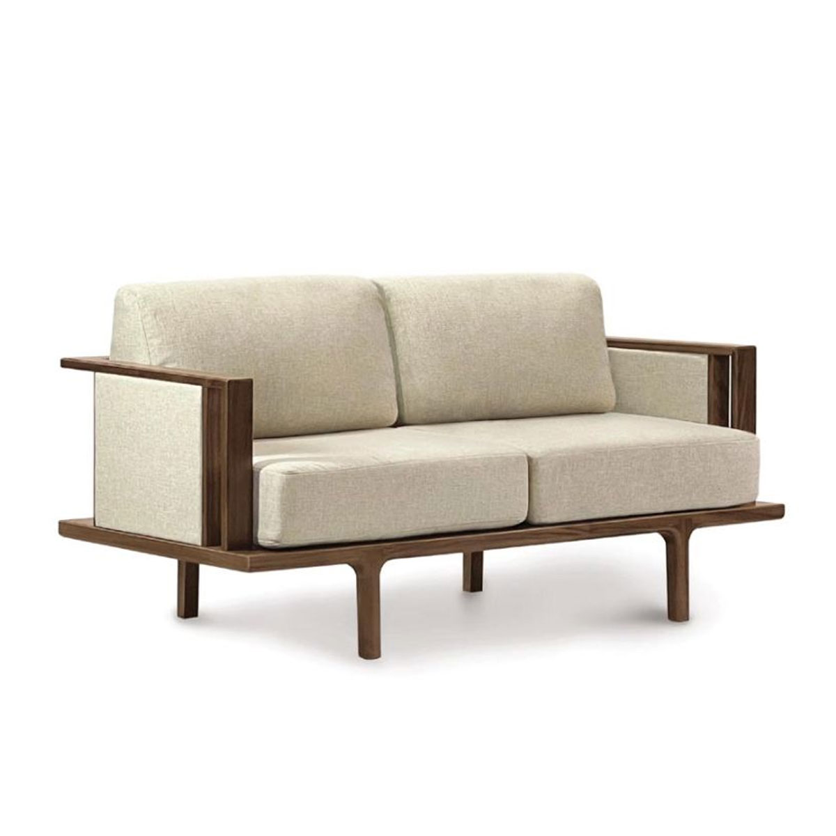 Copeland Sierra Loveseat with Upholstered Panels in Walnut