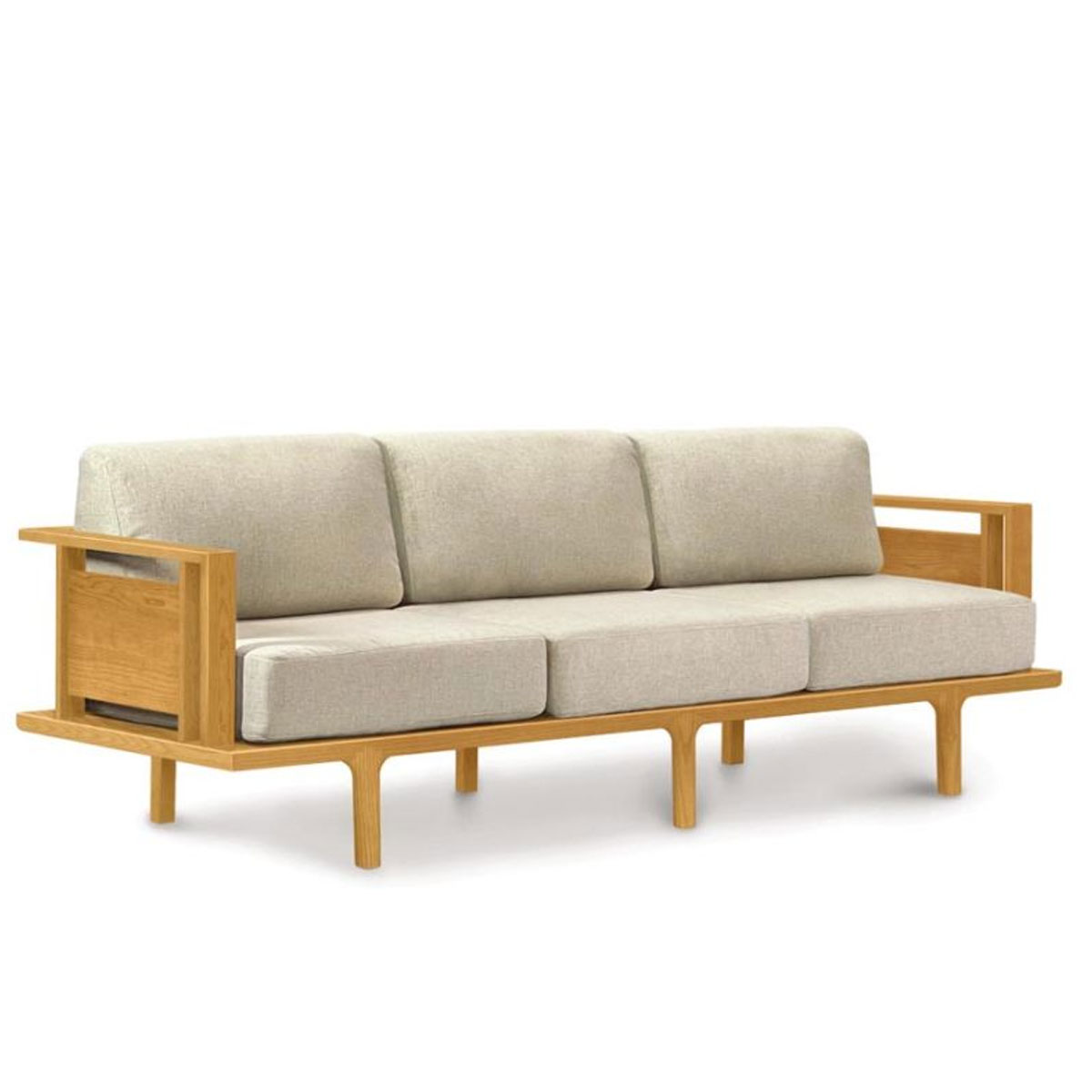 Copeland Sierra Sofa with Wood Panels in Cherry