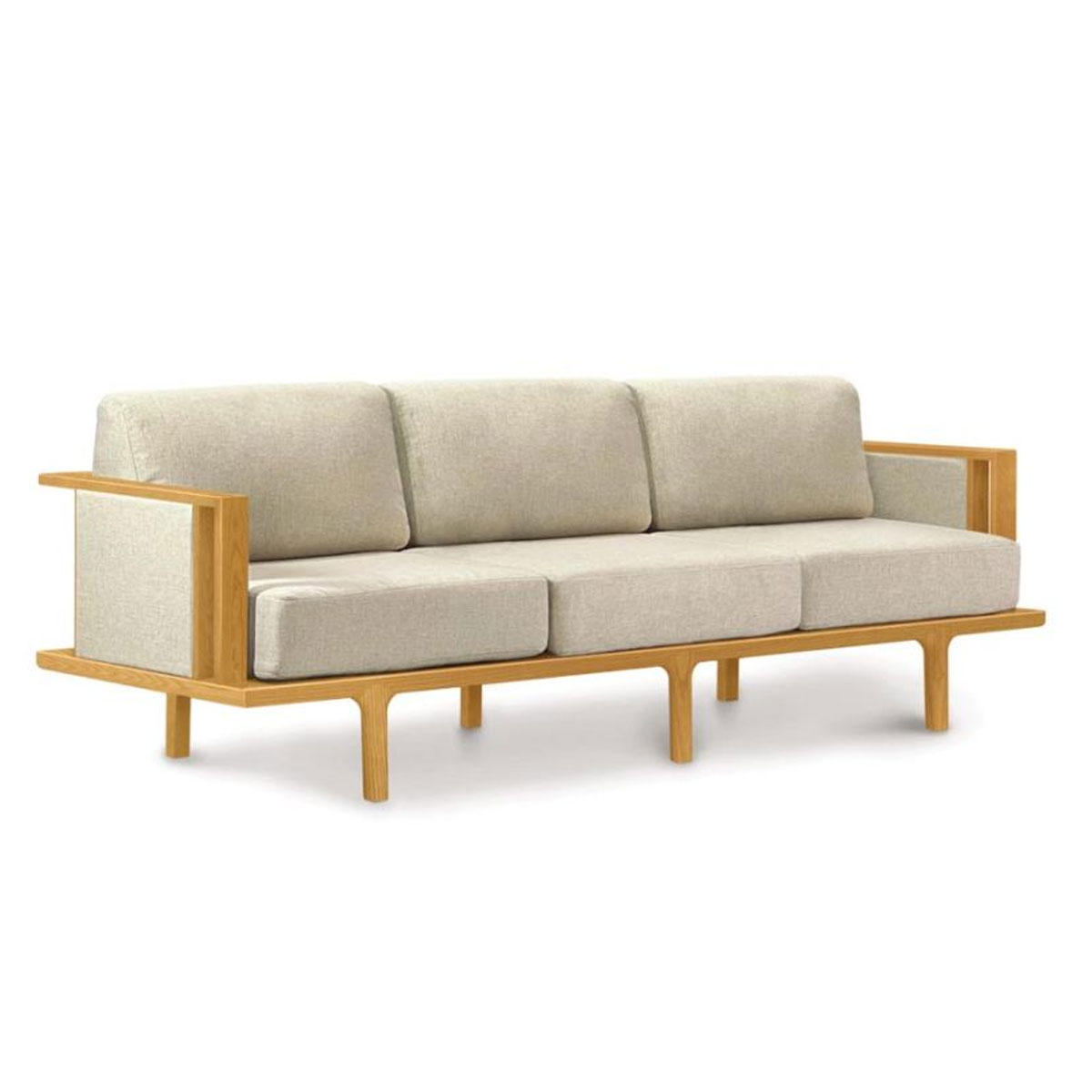 Copeland Sierra Sofa with Upholstered Panels in Cherry