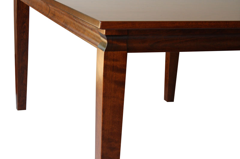 Arbella Table Showing Eased Edge and Square Corner