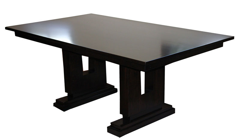 44" x 72" Solid Top Boca Table with an Onyx Stain