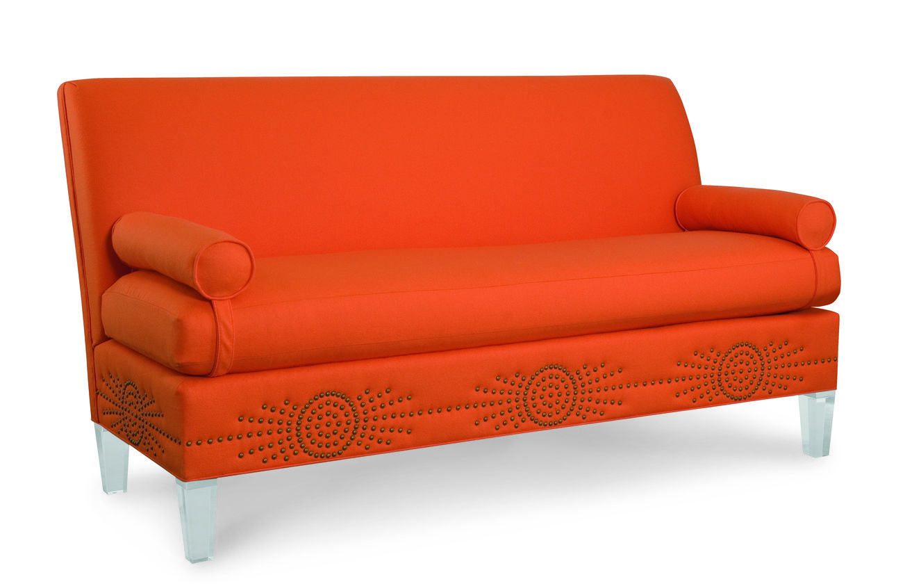 Cr Laine 8301 02bn Marguerite Sofa With Acrylic Legs Ohio