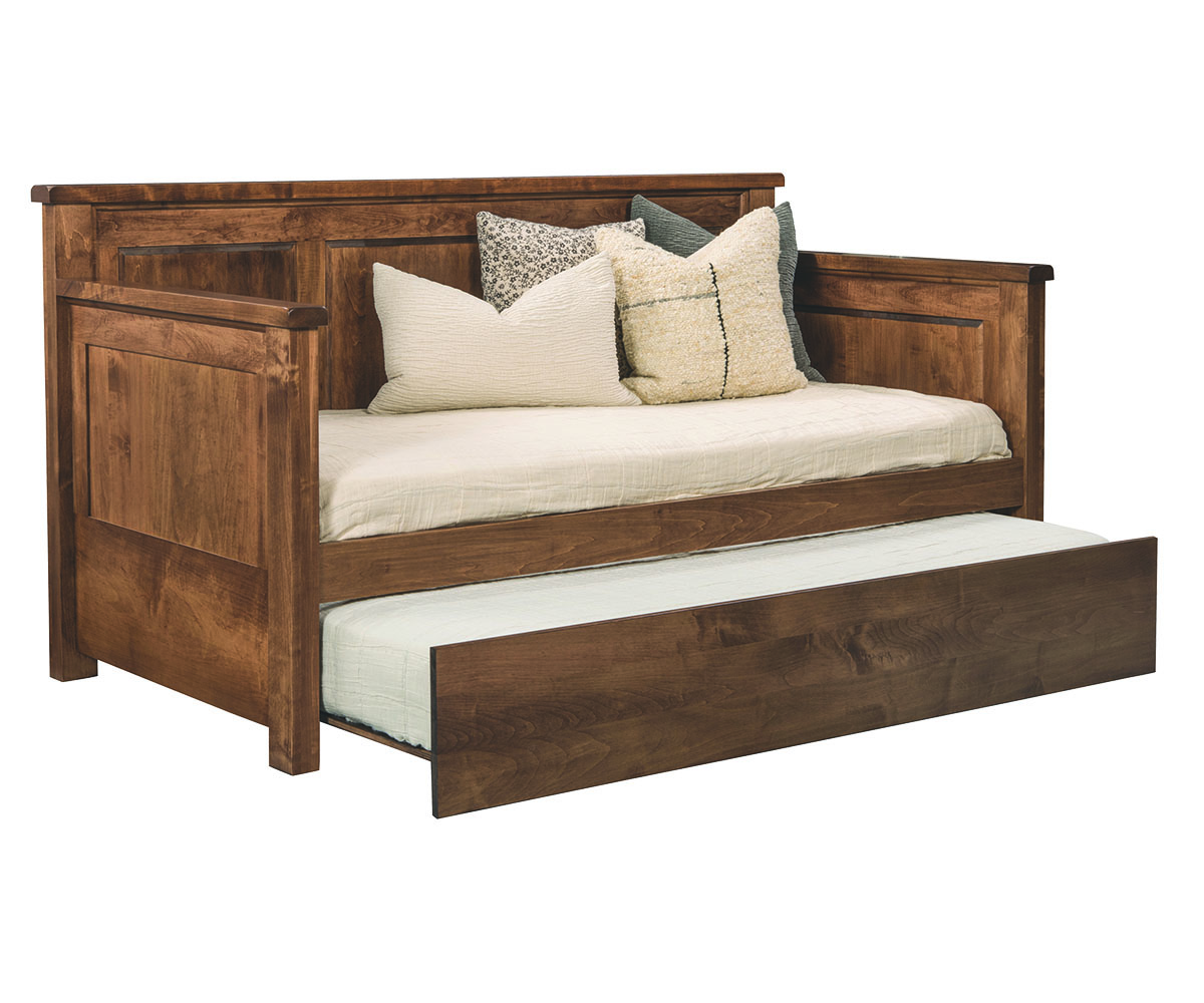 Day Bed with Wood Panel Back and Optional Trundle Bed
