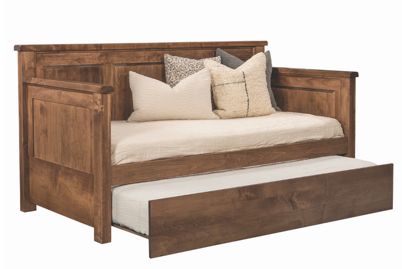 Day Bed with Wood Panel Back