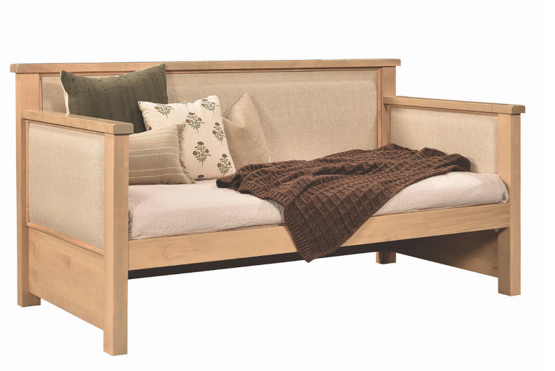 Day Bed with Fabric Panel Back