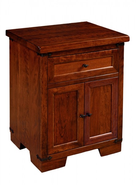 Farmhouse Collection 1-Drawer 2 Door Nightstand