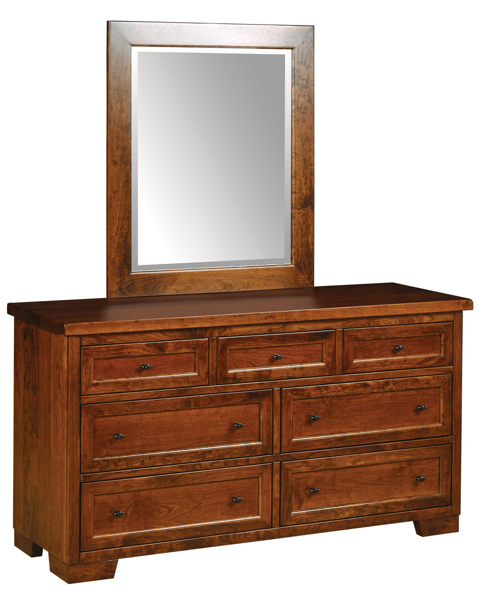 Farmhouse Collection Double Dresser with Mirror