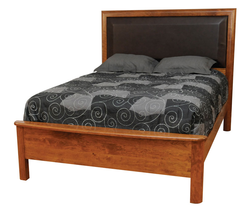 Meridian Bed with Leather Headboard
