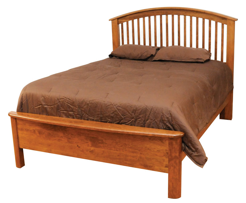 Meridian Bed with Slatted Headboard