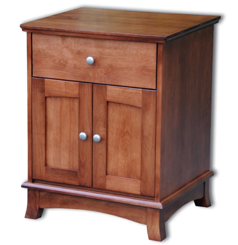 Crescent 1-Drawer 2-Door Nightstand