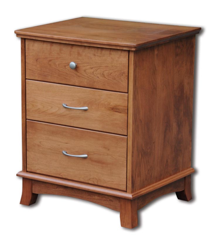 Crescent 3-Drawer Nightstand