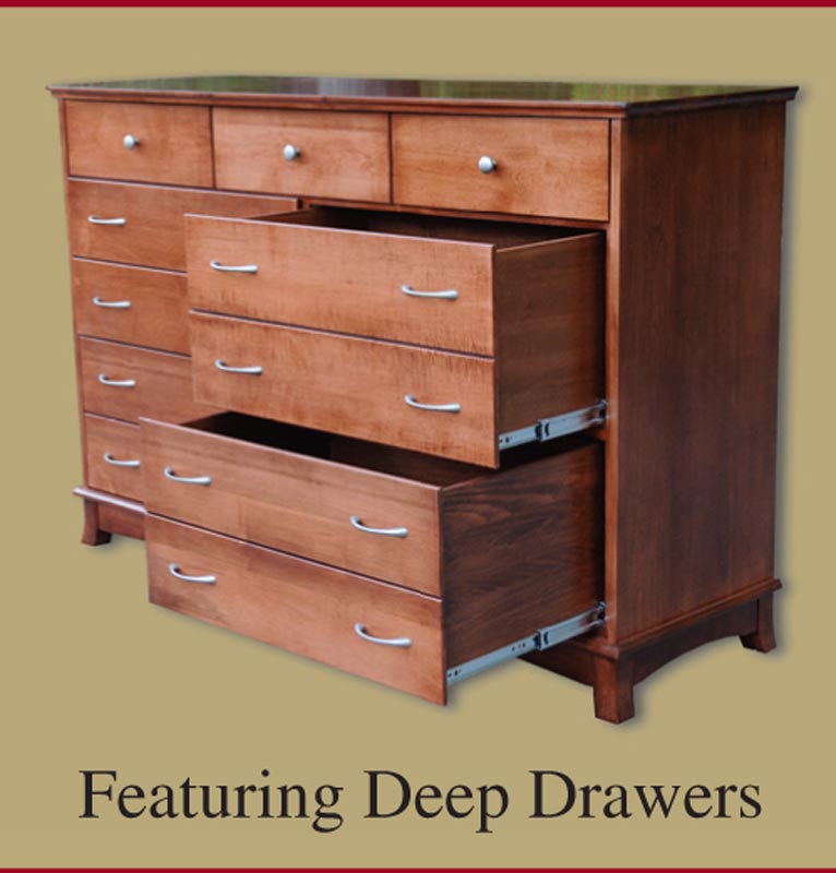 Optional Deep Drawers on Dresser