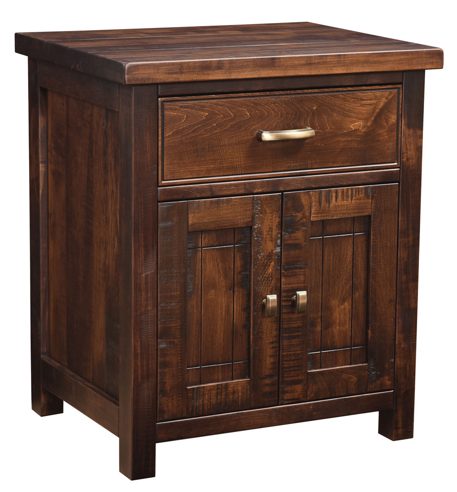 Timber 1-Drawer 2-Door Nightstand