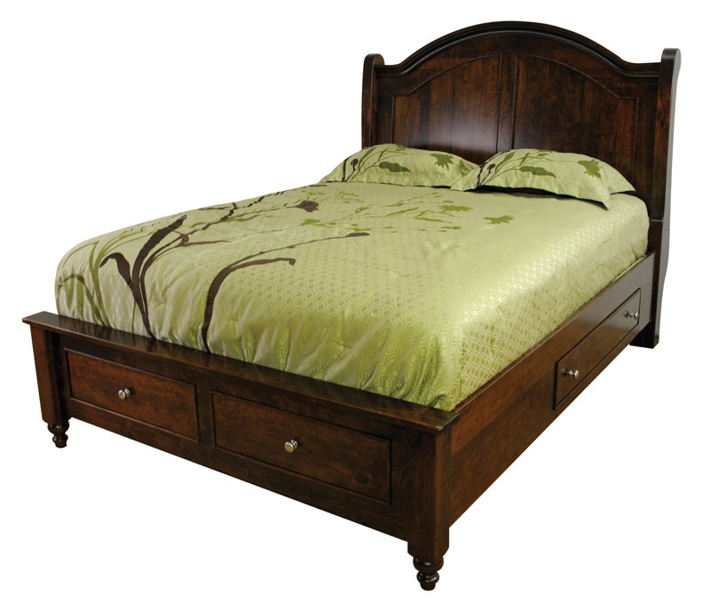 Deluxe Duchess Sleigh Bed with Optional Footboard and Drawer Unit Combo