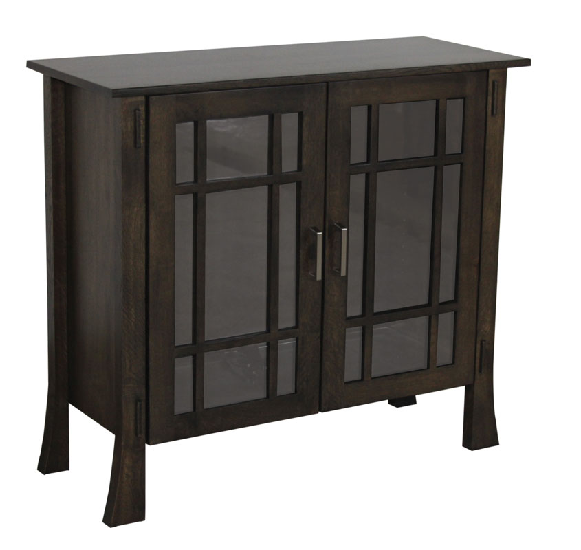 West Bend Mission 36"H Curio shown with Optional Grid Doors and Wood Side Panel
